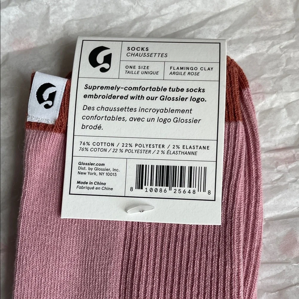 NWT Glossier Limited Edition Socks - Picture 4 of 4